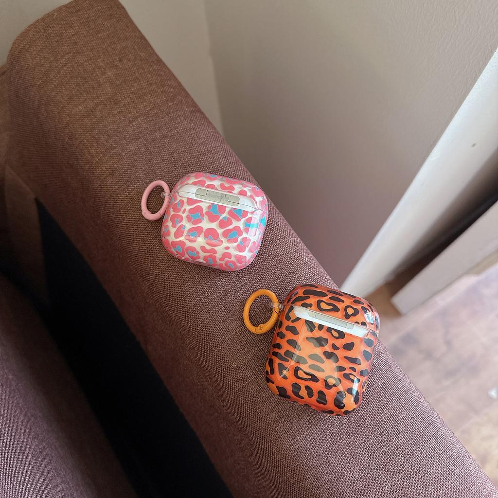 Fashion Leopard Print Glossy Earpods Case for Apple Airpods 1 2 3 4 Pro 2 Wireless Earphone Cover Charging Box for Airpods Pro 3