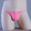 Quick Drying Ice Silk Thong Men'S Panties Sexy U Bulge Pouch G-String Lingeries One Piece Underwear Low Waist Traceless Panties