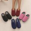 Fashion Winter Home Warm Plush Slippers Women Solid Color Soft Sole Fluffy Slippers Woman Closed Toe Non-Slip Cotton Shoes Slides 2025