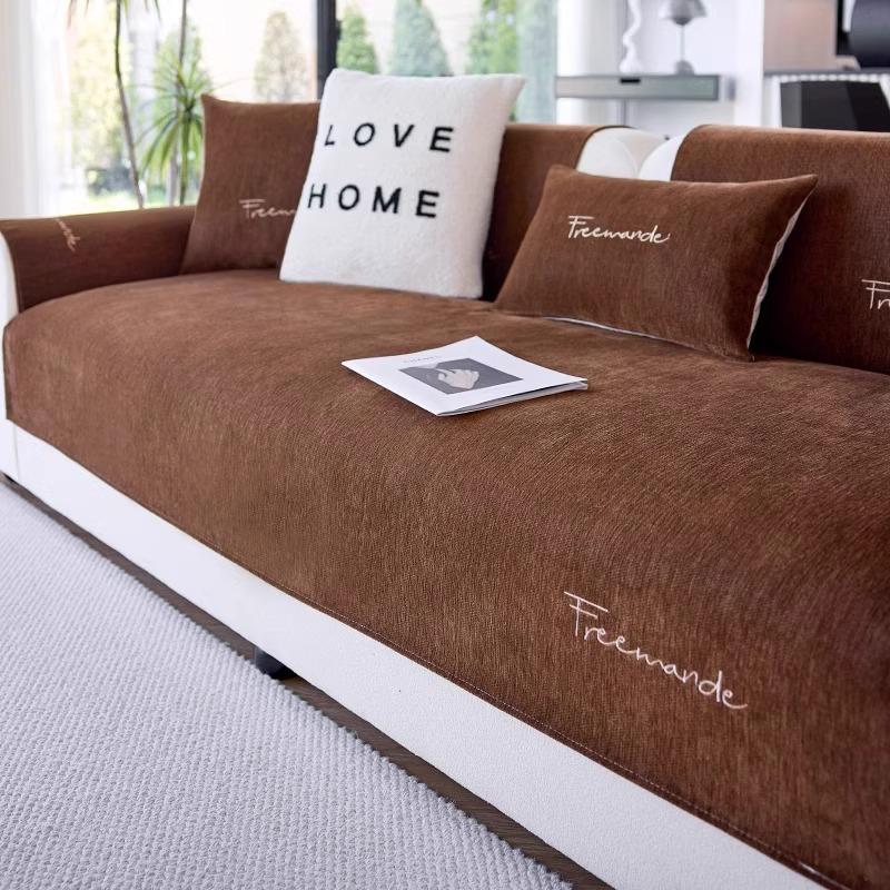 Chenier Sofa Cushion Non-Slip Four-Season Universal Seat Cushion Simple Modern New Green Sofa Cover Cloth Towel