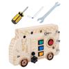 Wooden LED Switch Busy Board Teaching Aids Early Education Toy for Nursery Daycare