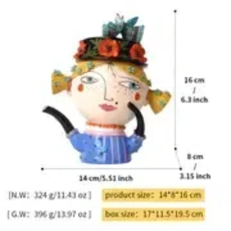 

Whimsical Bohemian Style Resin Figurines - Colorful Graffiti-Inspired Abstract Female Characters, Ideal for Home & Office Decor, синий