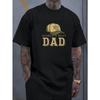 Men's Oversized Crew Neck T-Shirt, 'World's Best Dad' Cap and Quote Graphic Tee, Casual Streetwear Top/