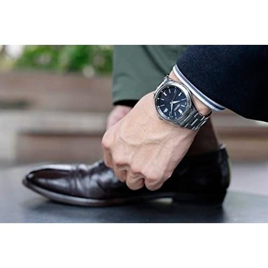 SEIKO SELECTION SBTM323 Japanese-made mens wristwatch solar radio-controlled date calendar black dial 10 ATM water resistant stainless steel
