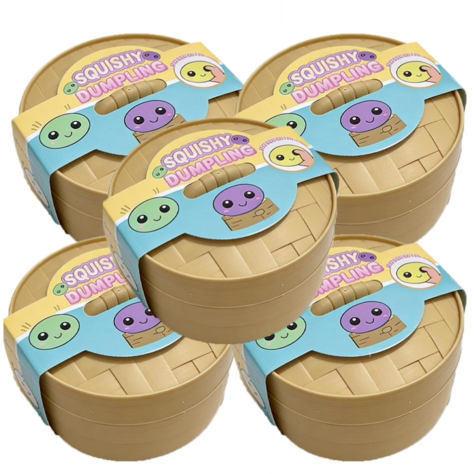Colorful Simulated Dumpling Squishy Relaxing Relieve Anxiety Antistress Enhance Happiness Reusable Rebound Squeeze Reliever Toy