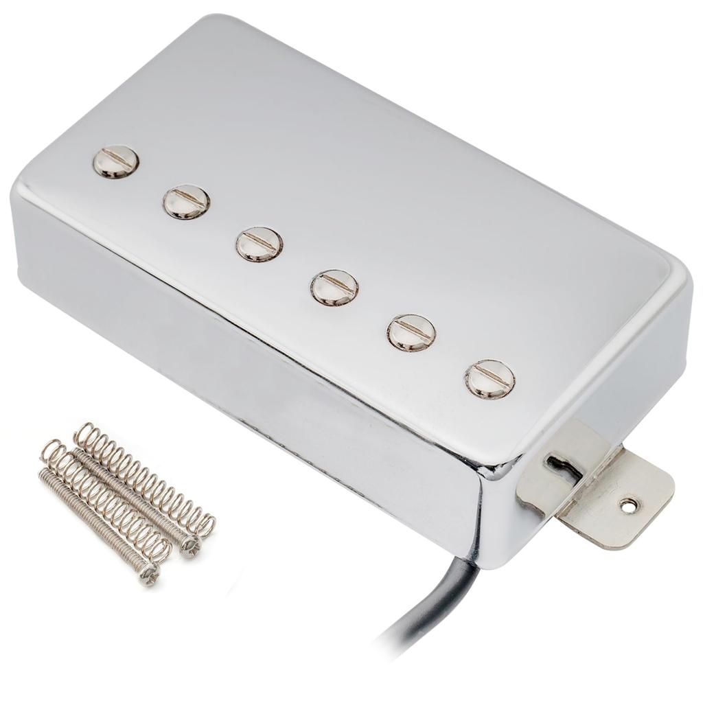 Artec LPA210 Alnico 5 Cover Humbucker Pickup Bridge PU for Les Paul Electric Chrome Guitar,