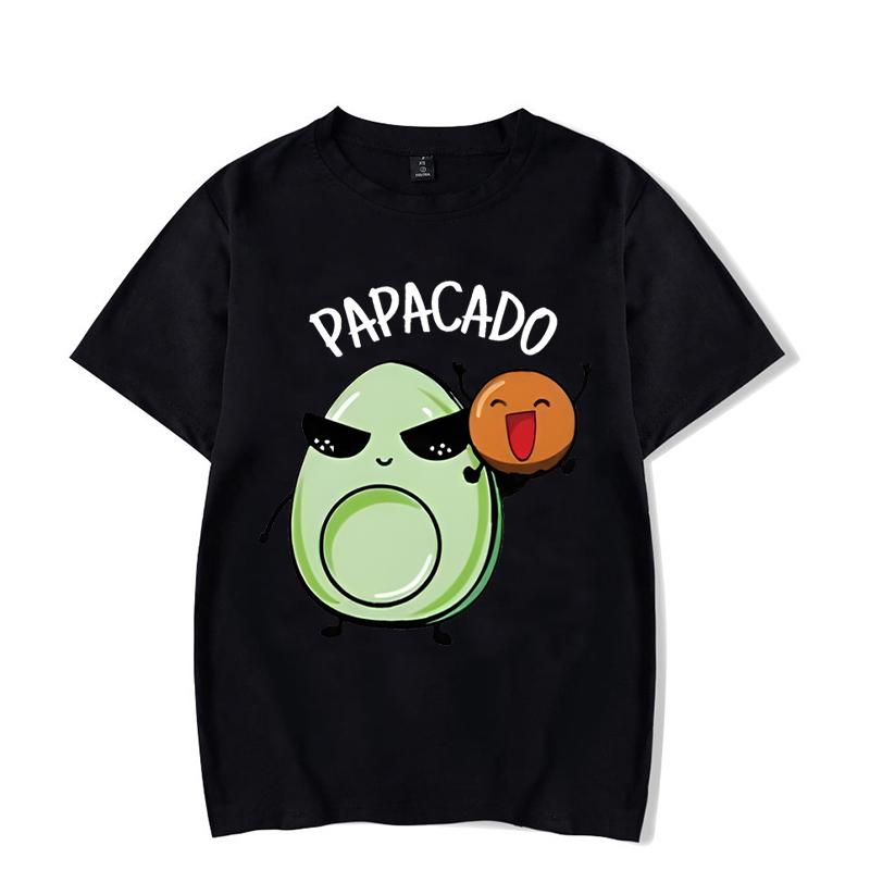 Kawaii Papacado Mamacado Print Couple Matching Cartoon Tshirt Summer Women Men Funny Graphic Tshirts Lovers Streetwear Tops Tees