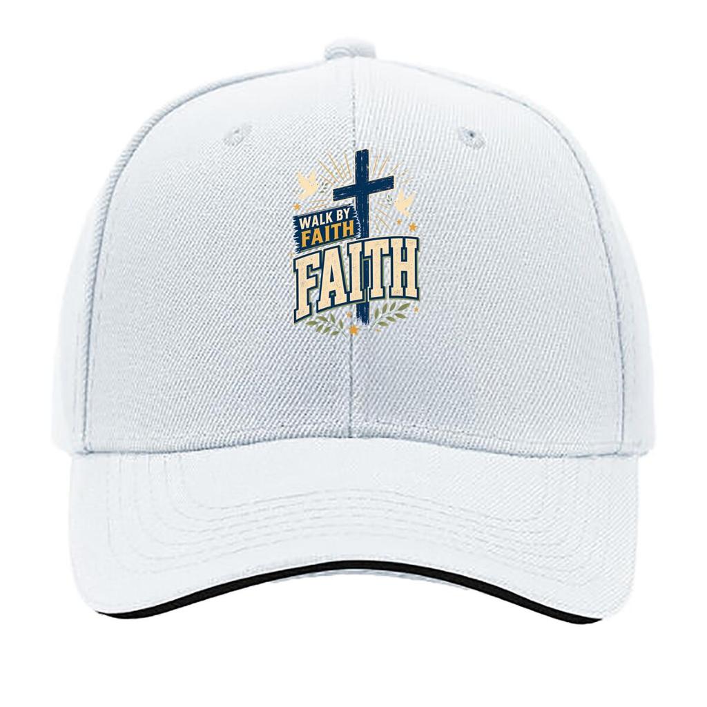 Bold Faith Cross Scripture Lettering Sandwich Baseball Cap Sun Cap Outdoor Workouts Hat