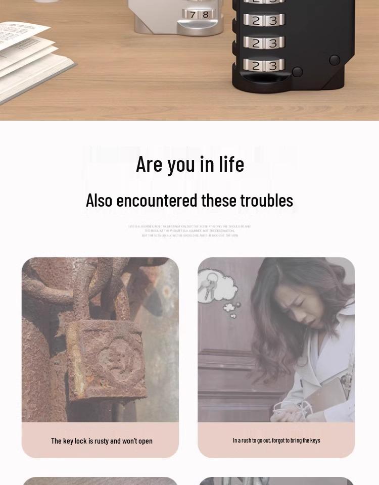 Waterproof Combination Padlock for Home, Outdoor, Suitcase, and Dormitory Lockers