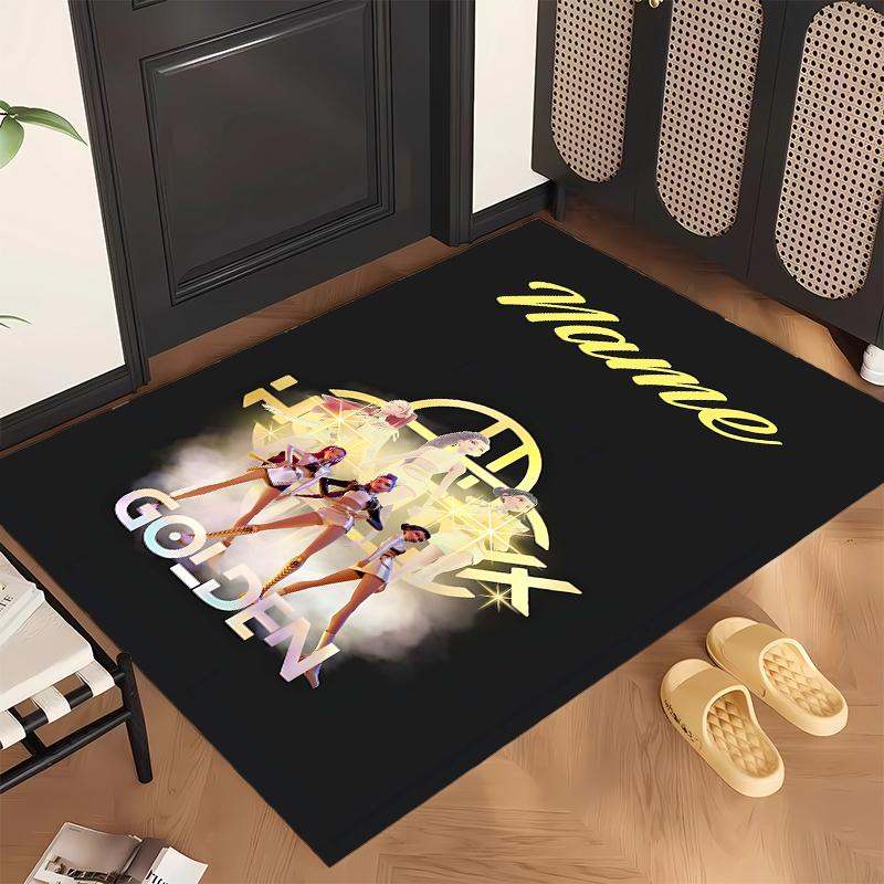 HUNTRIX (216) Personalized Name Office Carpet Stylish Decor for Living Room Bedroom Kitchen