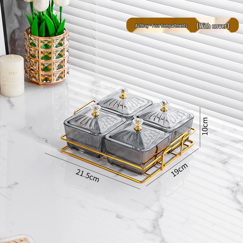 Luxury Multifunctional Fruit and Snack Compartment Plate for Home, Bar, and KTV