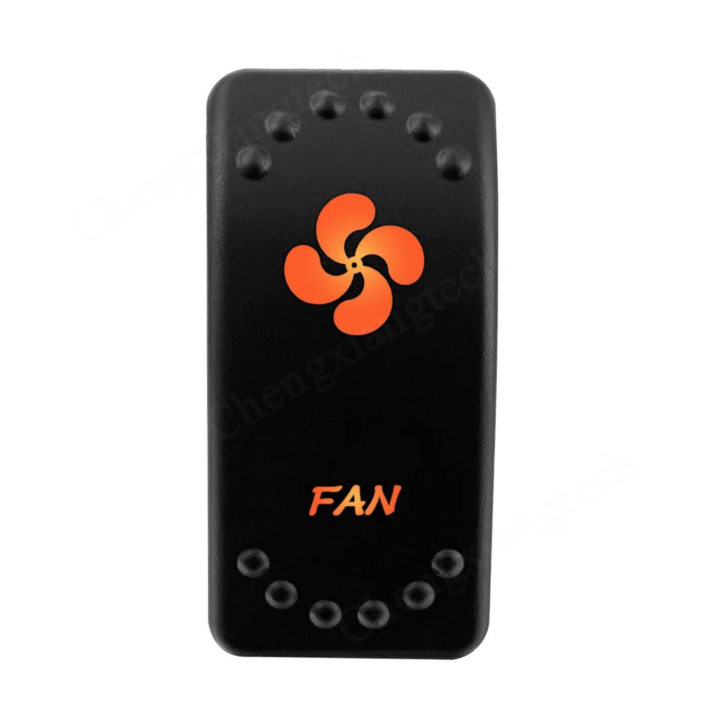 12V 24V Laser Rocker Switch Orange Led Light ON OFF / ON OFF ON for Car Boat Polaris RZR Can-Am ATV UTV RV Maverick Commander