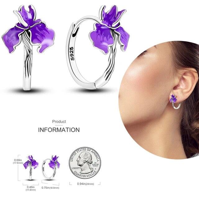 Brincos de argola de prata 925 para mulheres, brilhantes, pavê, cz, joias finas de luxo, brinco