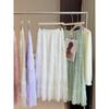 Heavy Industry pleated texture mesh skirt women's spring and summer new A-word elegant big swing umbrella skirt cake skirt