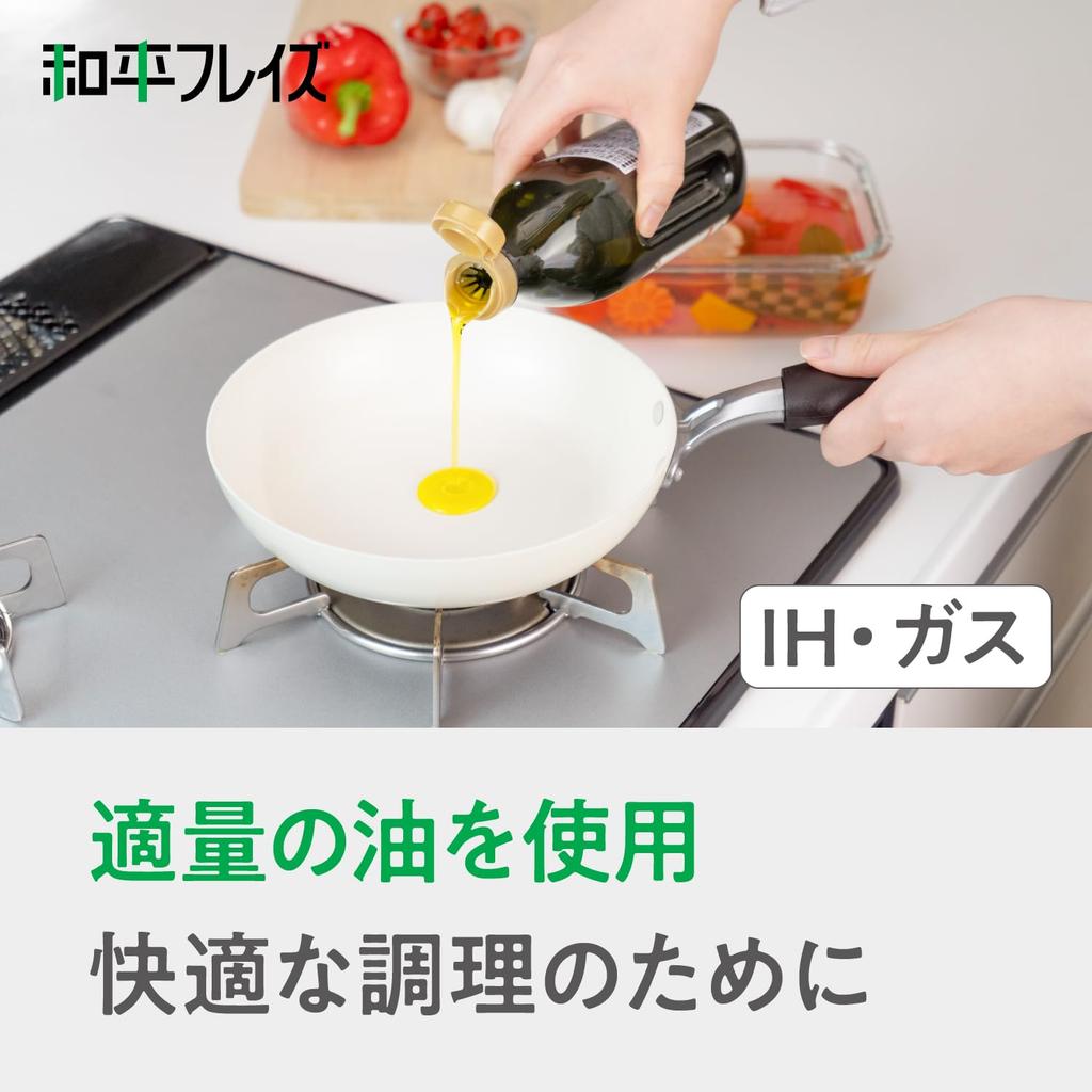 Wahei Freiz Egg Roll 13 x 18 IH and Gas Lalatte Naturie Pan, cm, Compatible, PFOA-Free, Non-stick Coating, White/Ivory, RB-3097