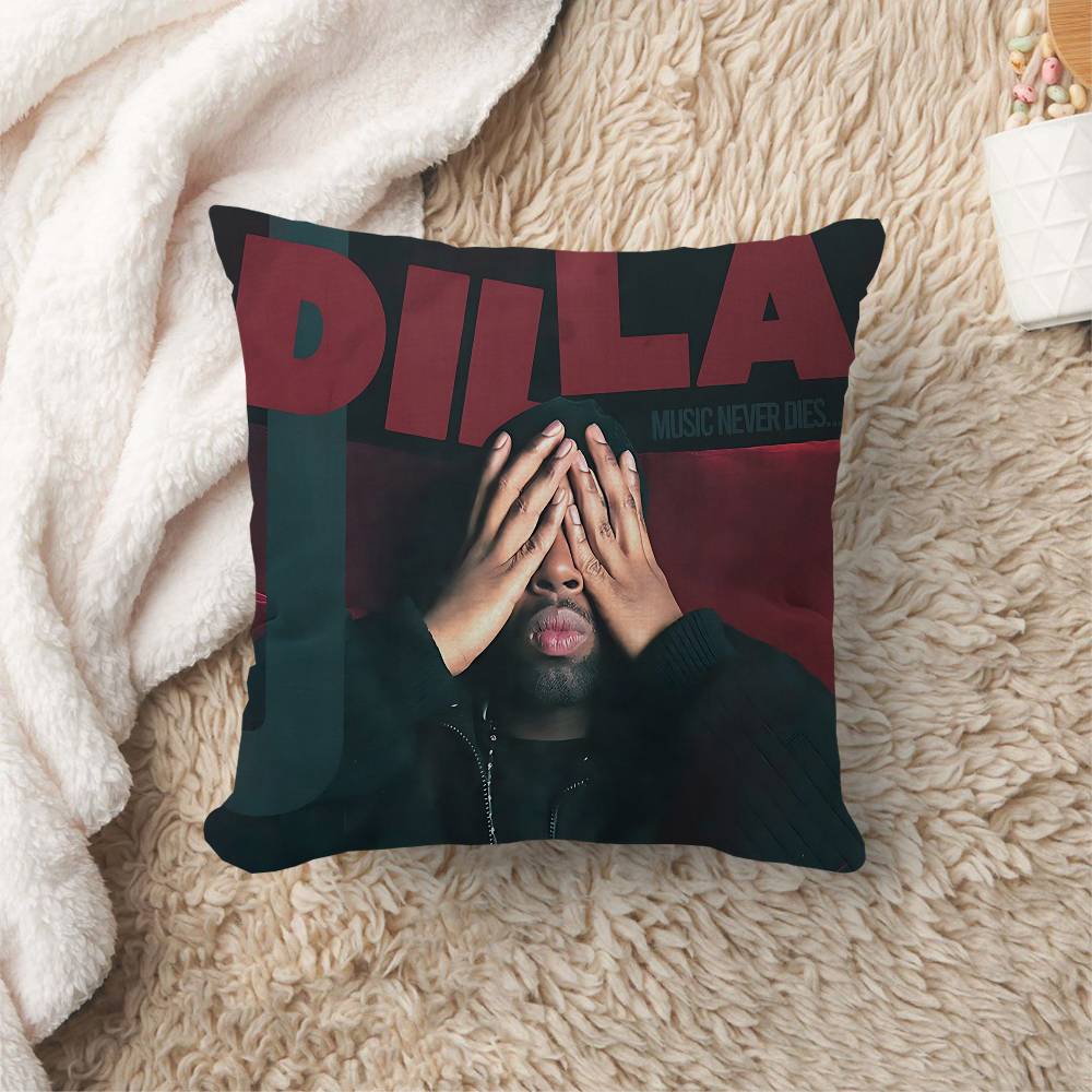 J-J D-Dilla Decorative Room Aesthetics Pillow Case Home Decor Bedroom Sofa Bed Couch Pillow Cover 45X45
