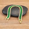 Nidin High Quality Multicolor Full Zircon Bracelets for Women Ladies Wedding Rainbow Charm Boho Hand Chain Party Jewelry Gifts