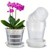 5pcs Mesh Pot Root Control Transparent Flowerpot for Flower Breathable Growth Container Drainage Hole Orchid Pot 11/14/16/19cm