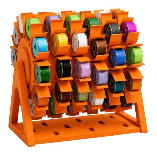 Estante de 60 Bobinas, Estante Organizador de Hilo de Coser de 60 Bobinas, Soporte de Exhibición Giratorio de 360 Grados Ahorrador de Espacio, Soporte de Almacenamiento de Mesa para Bordado y Patchwork