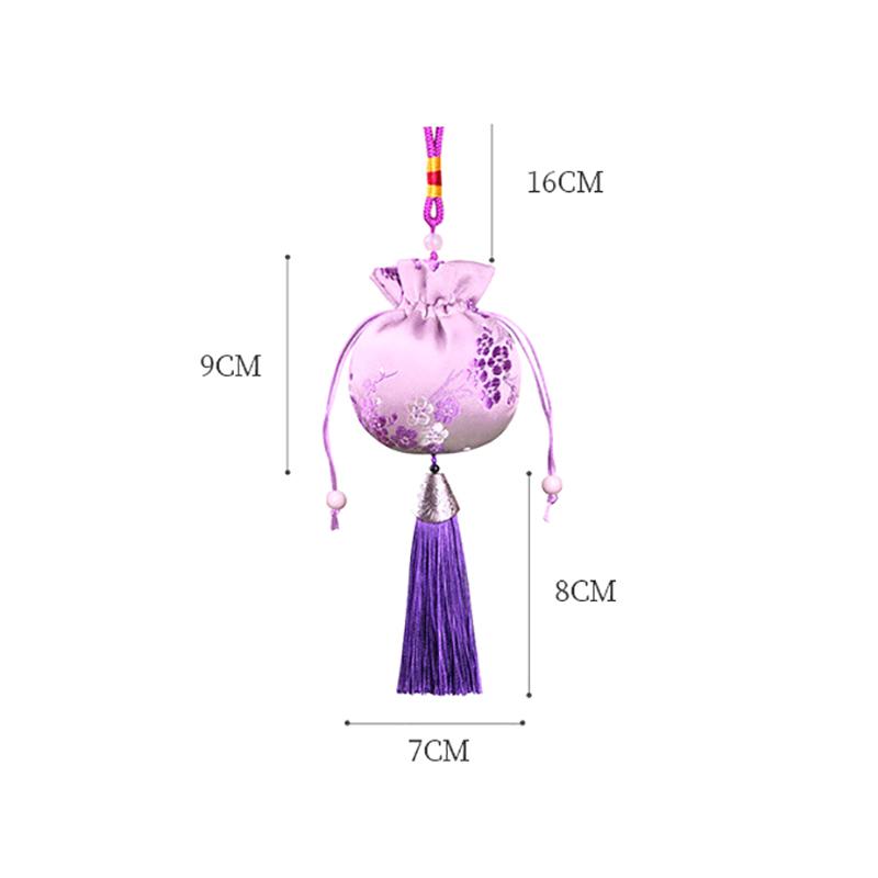 Čínský hedvábný styl brokátu vyšívaná taška výšivka sáček látkové pouzdra střapcový přívěsek stahovací šňůrkou taška na šperky dárkové tašky