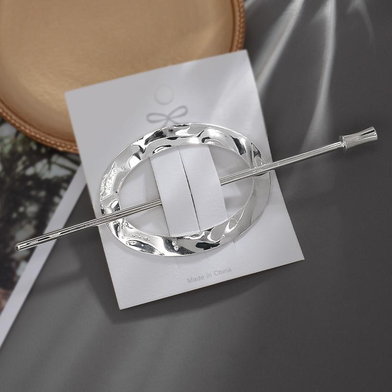 Geometric Gold Silver Color Metal Hair Stick Women Ponytail Holder Styling Tools Trendy Accessories Korean Forks Hairpin Jewelry