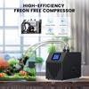 160L Aquarium Chiller 1/10 HP Hydroponic Water Chiller Fish Tank Cooler Quiet Refrigeration Compressor for Fresh Water Jellyfish