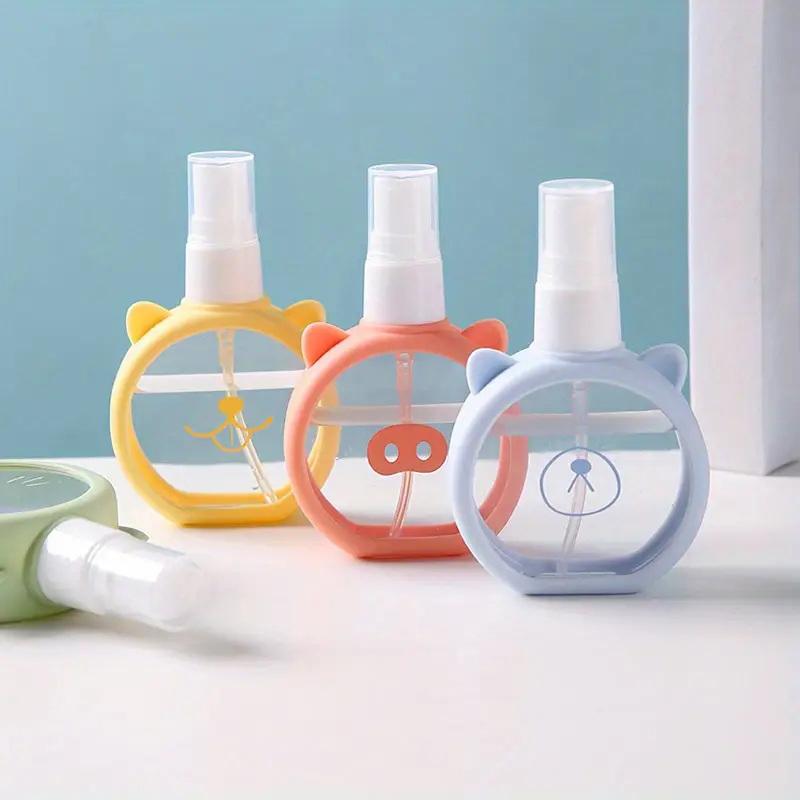 55Ml Cartoon Cat Small Spray Refillable Bottle Disinfection Alcohol Fine Makeup Bottle Cute Silicone Cover Perfume Spray Bottle
