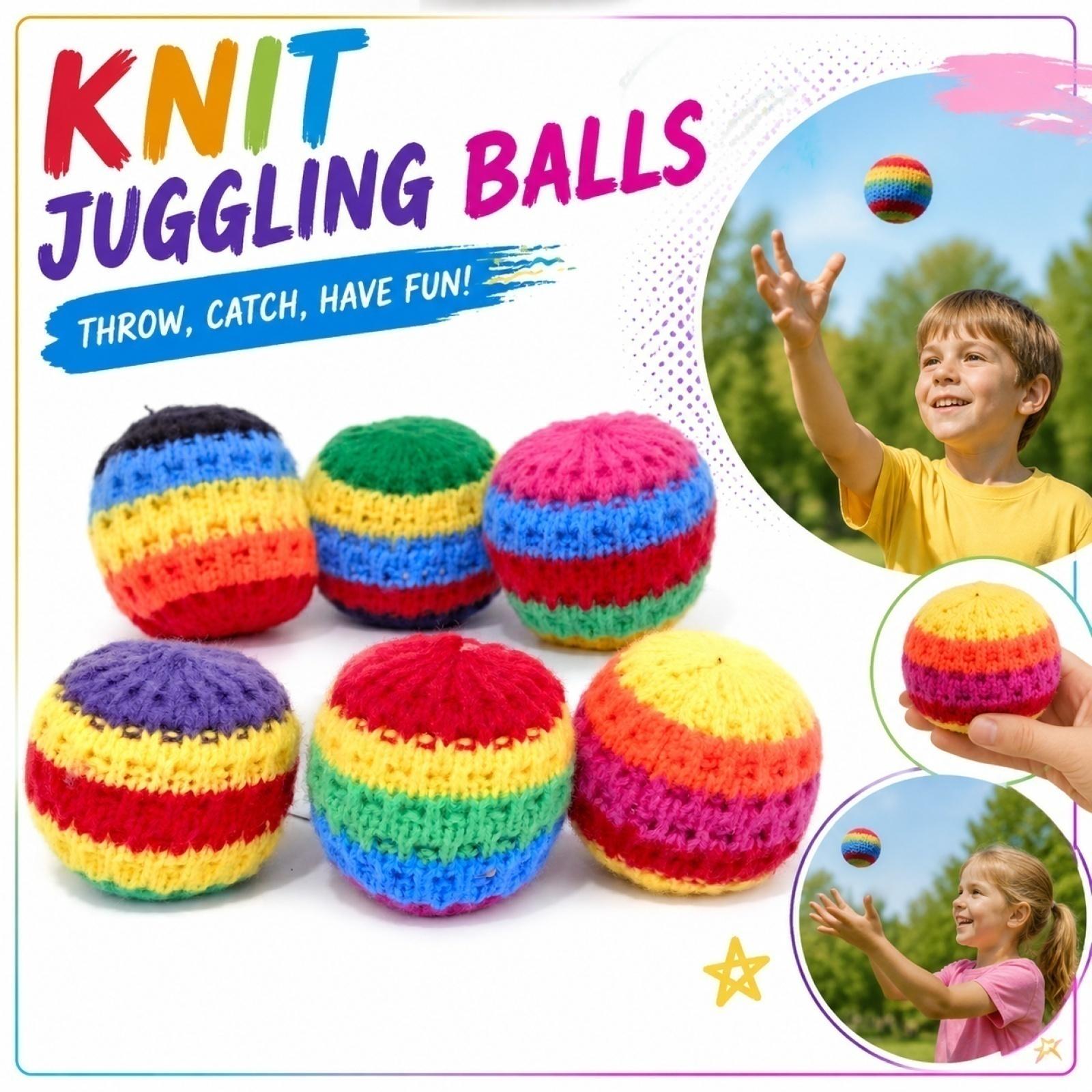 6 Piece Set Handcrafted Footbags Crochet Knit Design Durable Soft Texture for Outdoor Activities and Play One Size