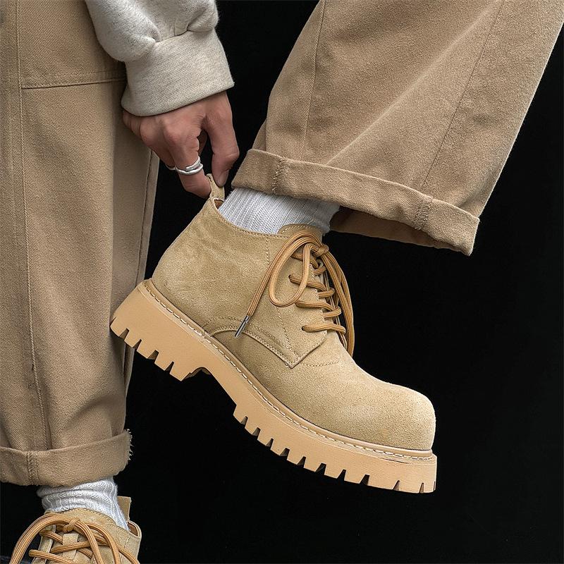 

Микки Большая Голова Дерби Мужские Ботинки на Платформе Мартин Низкие Желтые Матовые Инструментальные Ревень Ботинки 31199-J 38 жёлтый