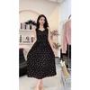 Black floral suspender dress women's clothing 2026 summer new small high-end Hepburn French dress