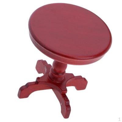 1/12 Doll House Furniture Miniatures Vintage Wooden Round Table