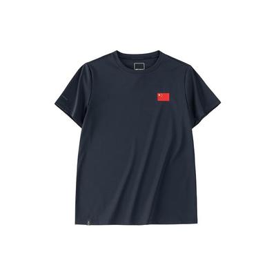 Solid Color Round Neck Pullover Short Sleeve T-Shirt Women Tops Night-Sea-Black 162320153-2