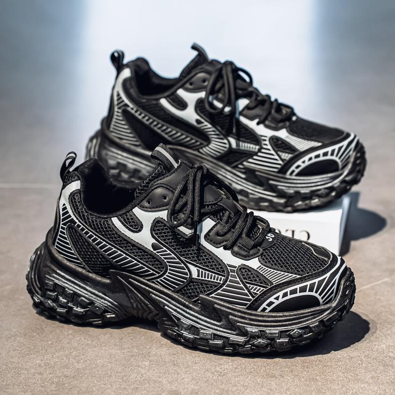 New Fashion Men 's Four Seasons Comfortable Thick Sole Shoes Students BoysTrending Soft Sole Breathable Casual Running Sneakers