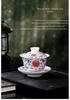 Elegant White Porcelain Gongfu Tea Set: One Pot, Four Cups - Perfect for Home, Office, or Gifts