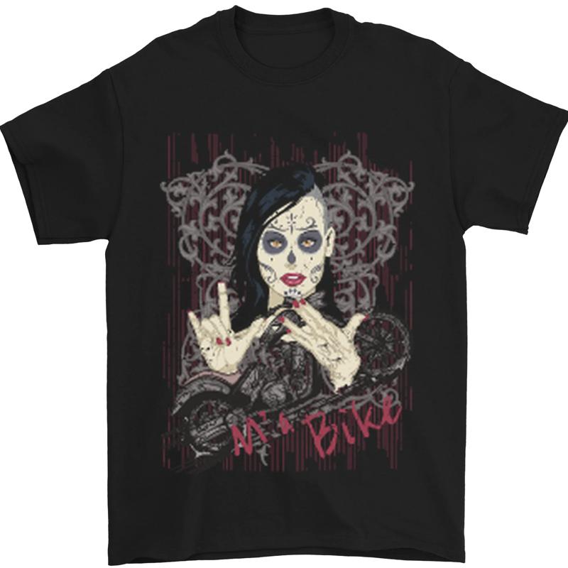 

Ma Motorcycle Skull Biker Dotd Sugar Motorcycle Men s T-Shirt 100% Cotton - Men s Summer Cotton Graphic Tee 5XL різнокольоровий
