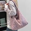 Leopard print bag women's large-capacity new casual simple double-sided shoulder bag commuter tote bag
