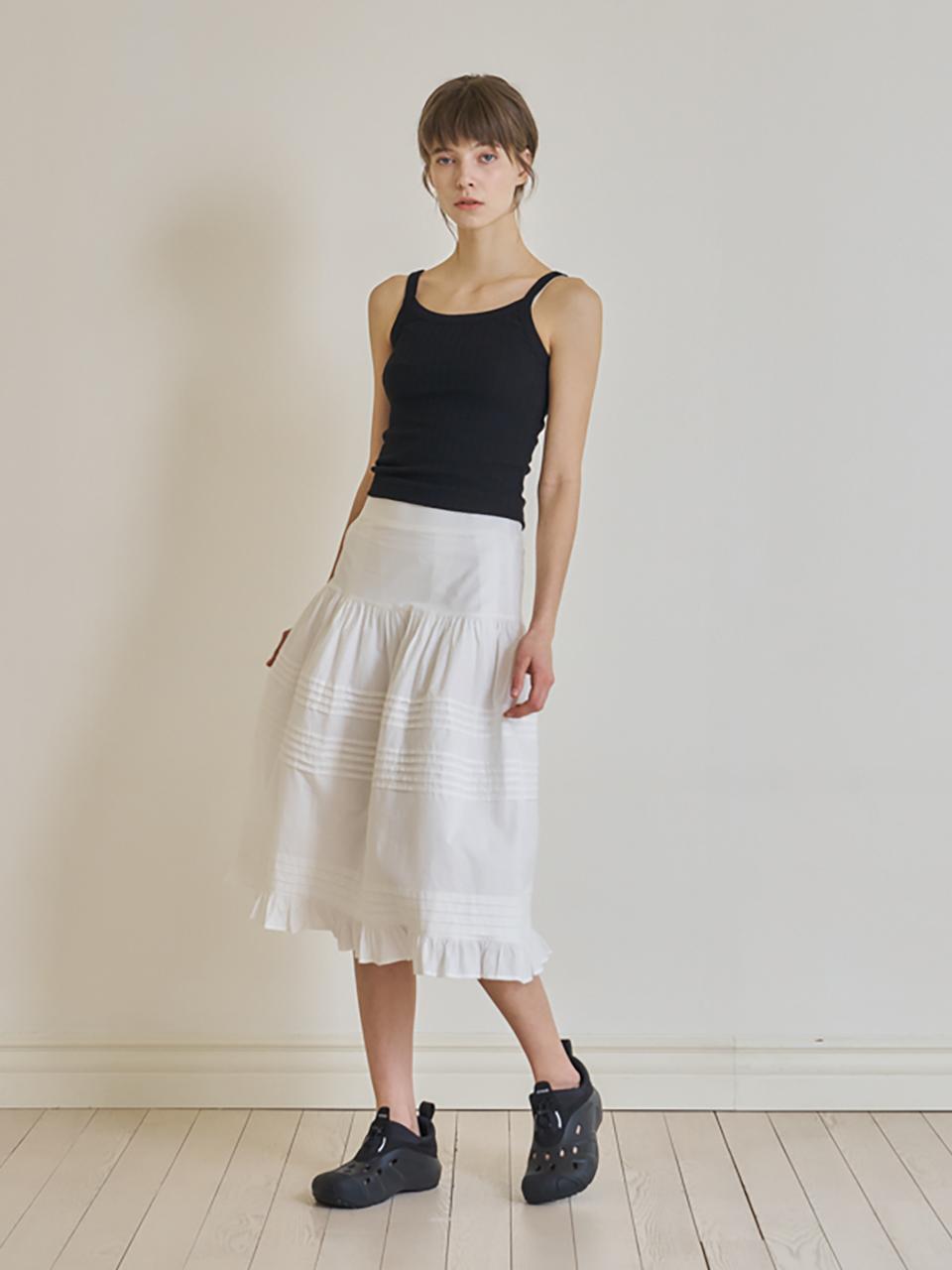 Nowood Ribbed Square Sleeveless (Black) Free