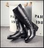 Tall Boots Men's Long Leather Boots Cowboy Boots Zipper Pointed Boots Trendy Horse Boots Outdoor Trendy Boots Martin Knight Boots