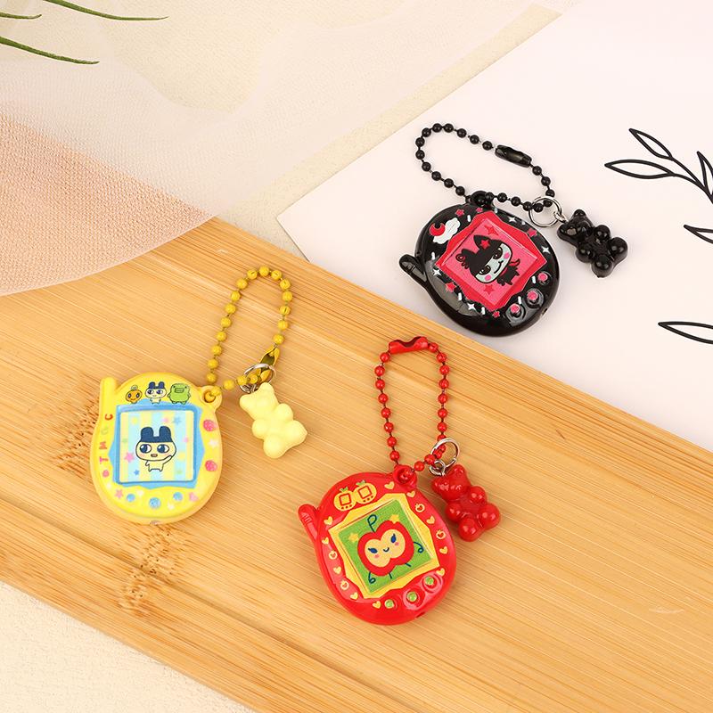 Tamagotchi Kočka Medvěd Klíčenka Realistické Elektronické Zvířátko Korálkový Náhrdelník Přívěsek Kroužek na Klíče Šperk Dekorace na Tašku