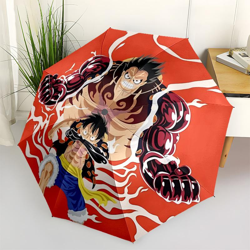 1pc One Piece Monkey D Luffy Automatic Open/Close Umbrella - Compact Travel Umbrella, Perfect for Women & Men - Ideal Birthday/Christmas Gift, 184
