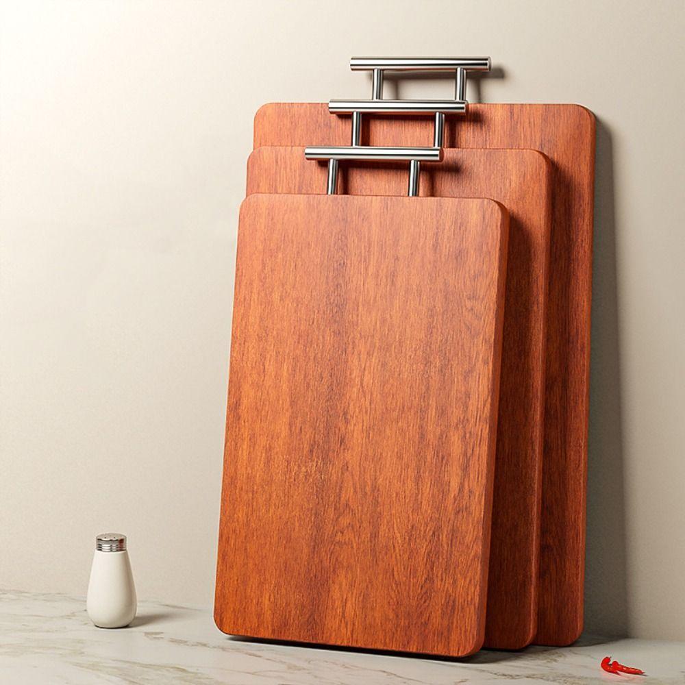 Anti-slip Design Wood Cutting Board Stainless Steel Hangers Cheese Board Chopping Board  Restaurant