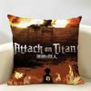 Anime AAttack On Titan Cushion Cover Natural Linen Organic Fabric DoubleSided Printing Room Sofa Decor Pillow Case