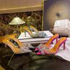 Punkt durchsichtiger Strassstein rosa High Heels Ein-Riemen-Sandalen Frühling und Sommer neu tragen sexy Pantoffeln Sandalen Damen