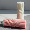 Silicone Candle Mold for Home Decorations Waxes Mold Water Ripple Cylindrical Candle Making DIY Aromatherapy Candle Art