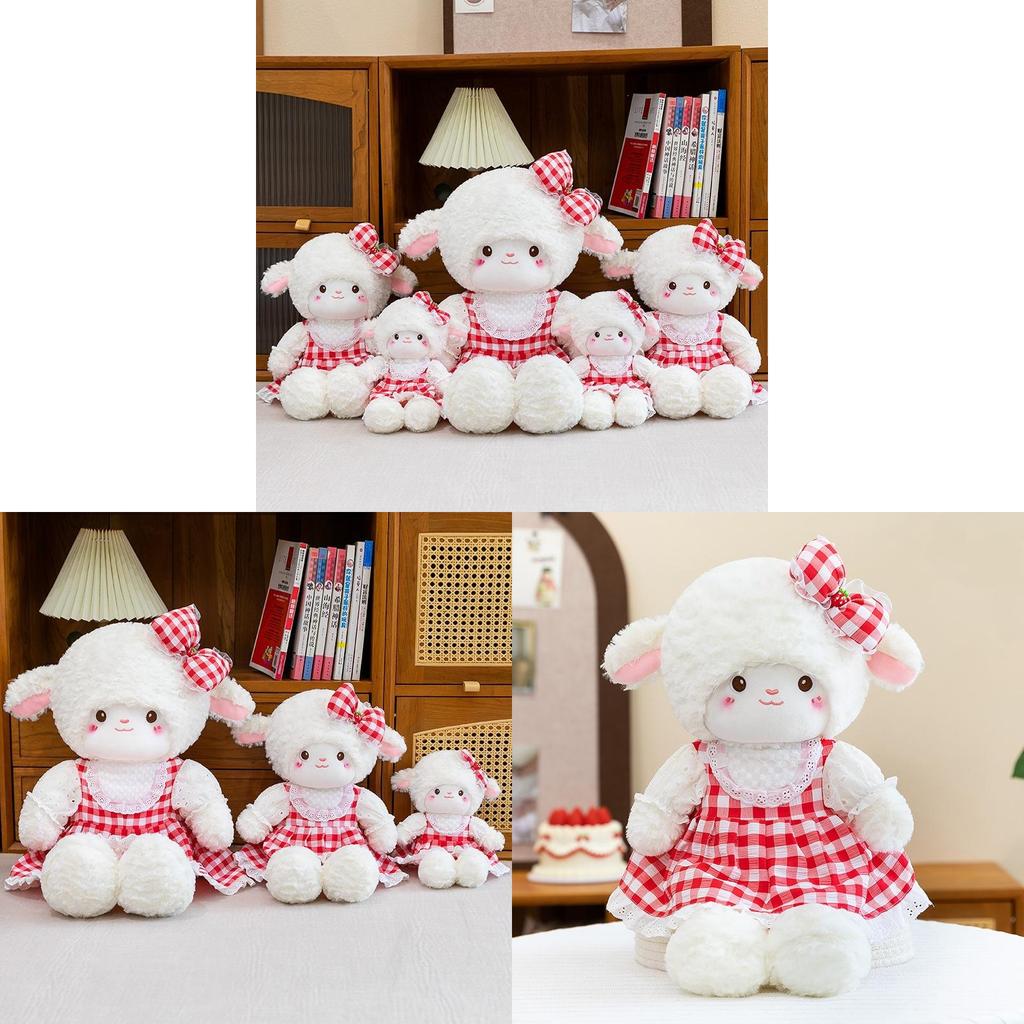 Plush Cherry Sheep Toy With Pp Cotton Filling For Girls And Kids Comfort
