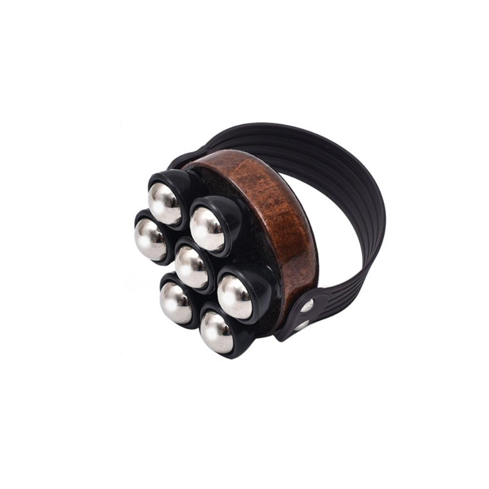 Ergonomic Handle Handheld Massage Tool Wooden Material Manual Body Roller Home Use