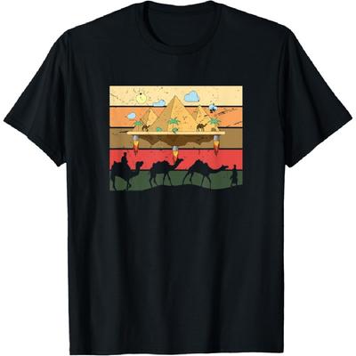 T-shirt Alien OVNI Pyramides Égyptiennes Anciennes Fan de Science Spatiale