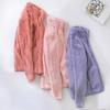 Autumn and winter large size loose outer wear double-sided coral fleece loungewear sweater fleece thickened zipper cardigan jacket women
