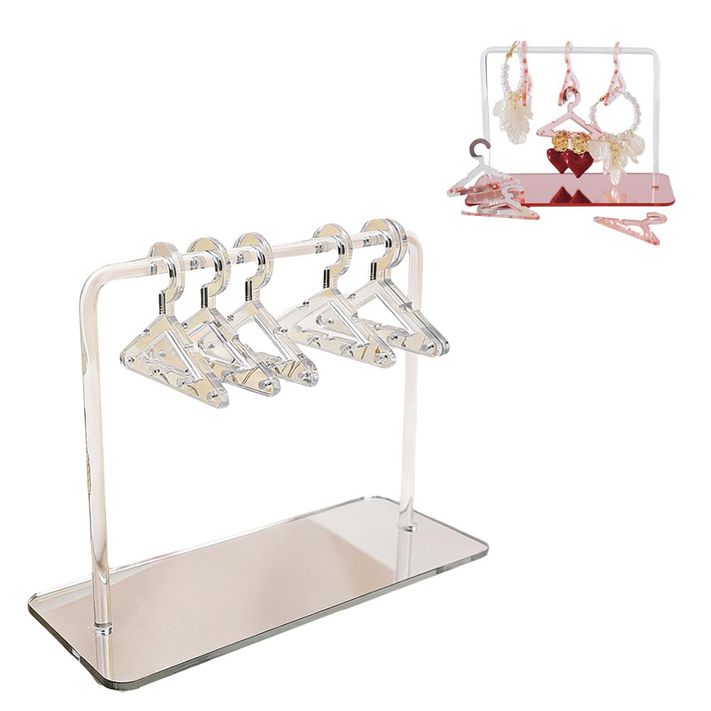 8 st/set Söt Klädhängare Örhänge Displayställ Akryl Smyckesorganisatörshylla Örhänge Hängande Hållare Förvaringstillbehör