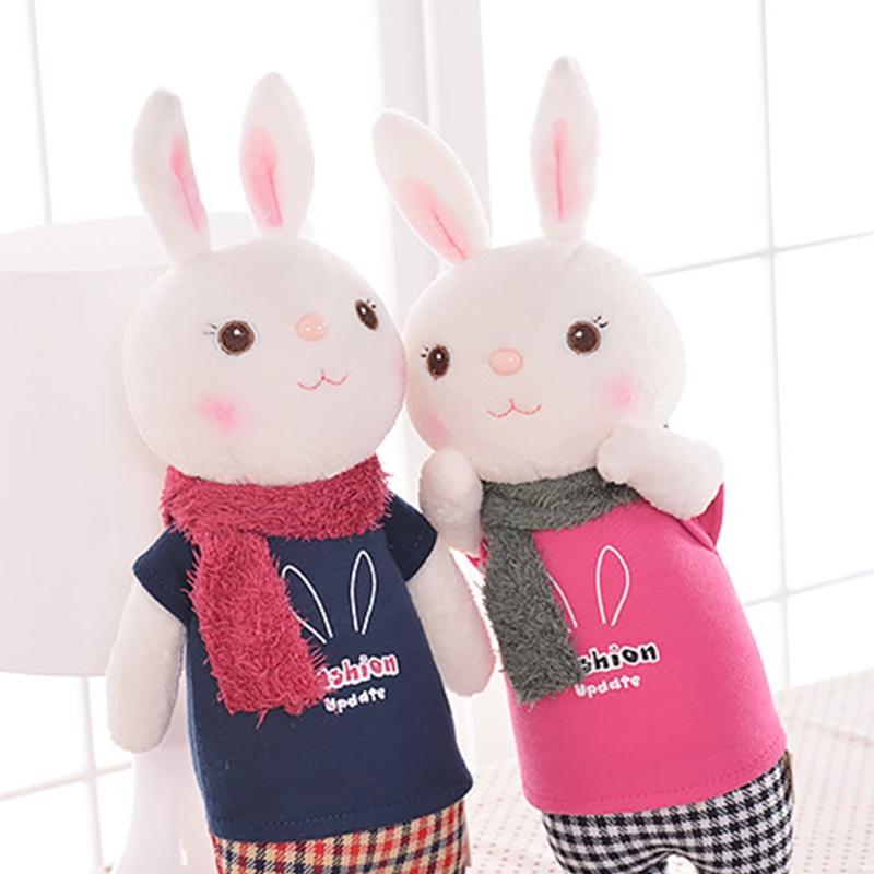 37cm/14in Stuffed Rabbit Plush Toy Easter Bunny Figure PP Cotton for Doll Room Decoration Kid Emotion Appease House Orna
